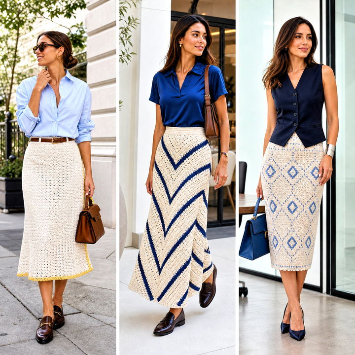 25 Cream Crochet Skirt Outfit Ideas for Effortless Style