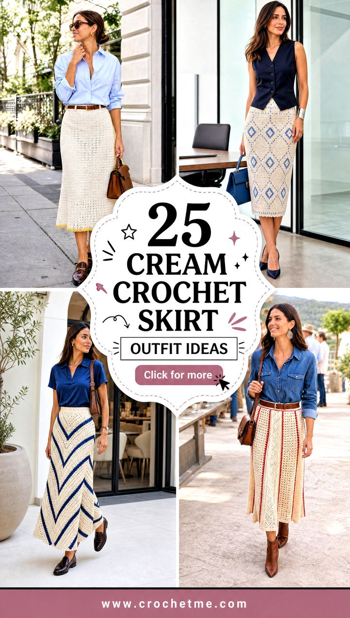 25 cream crochet skirt outfit ideas - 25 cream crochet skirt outfit ideas