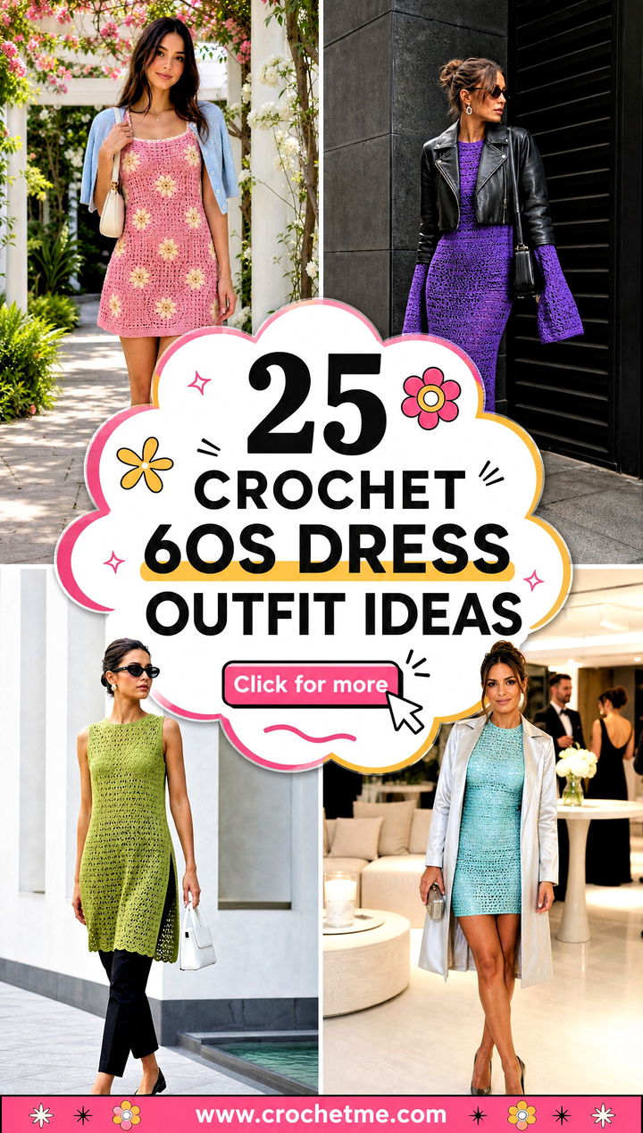 25 crochet 60s dress outfit ideas - 25 crochet 60s dress outfit ideas