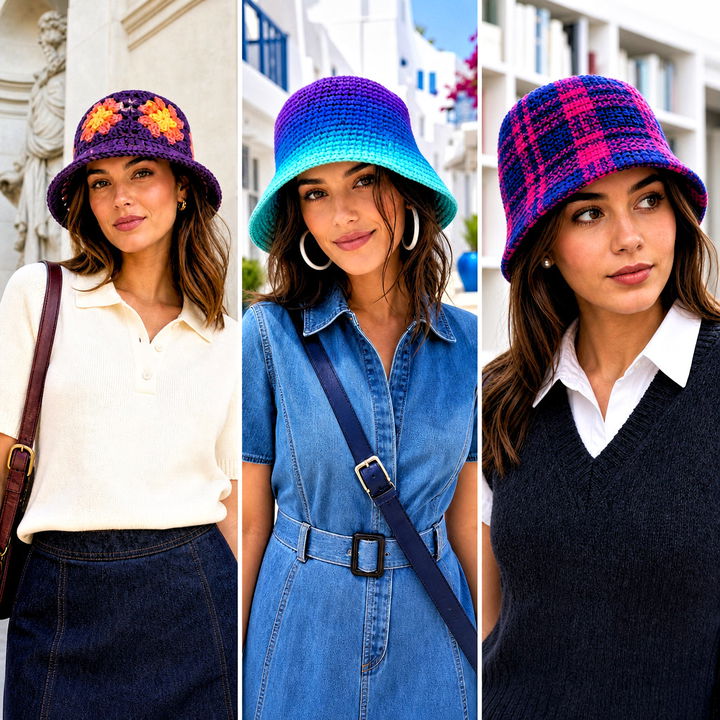 25 Crochet Adult Bucket Hat Outfit Ideas for Sunny Days