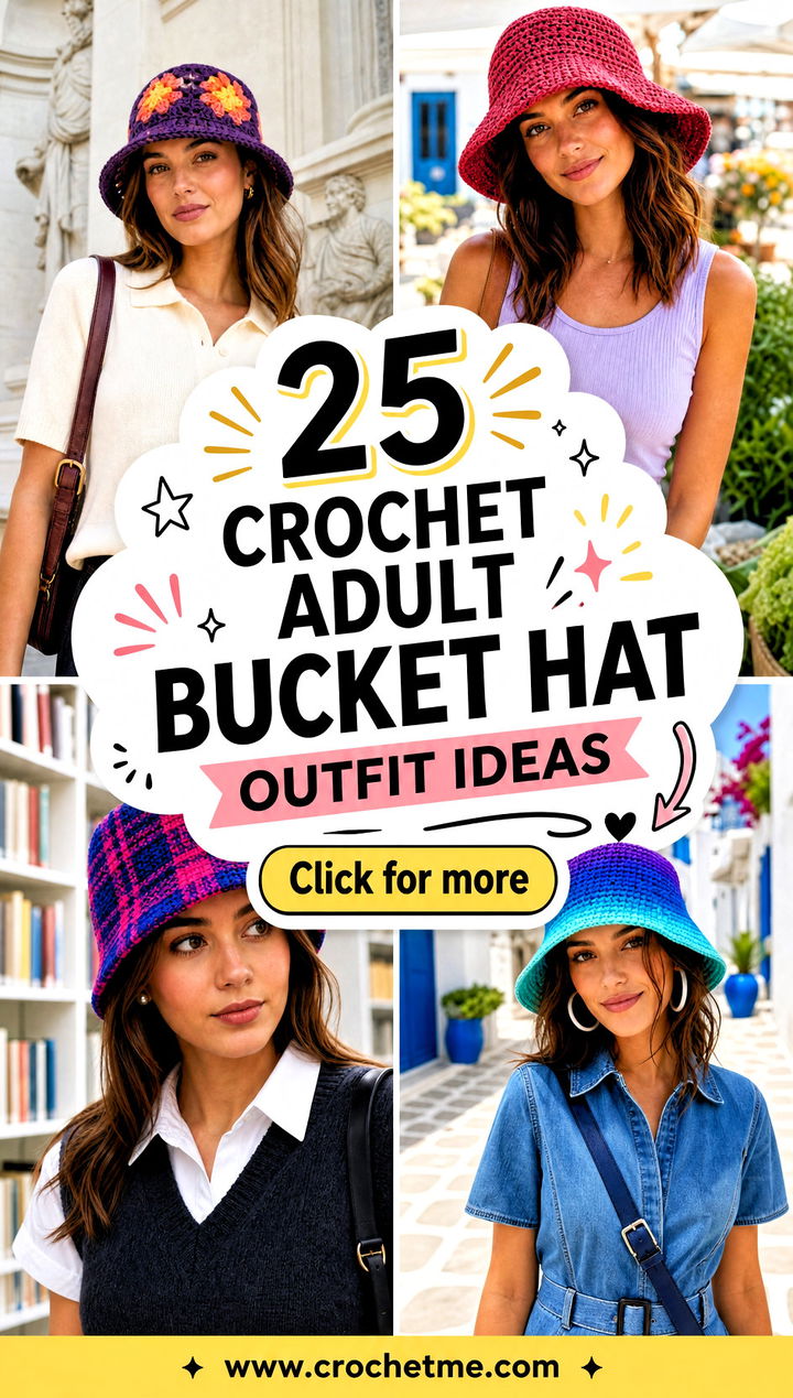 25 crochet adult bucket hat outfit ideas - 25 crochet adult bucket hat outfit ideas