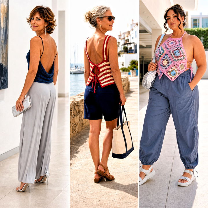 25 Crochet Backless Tank Top Outfit Ideas for Summer Style