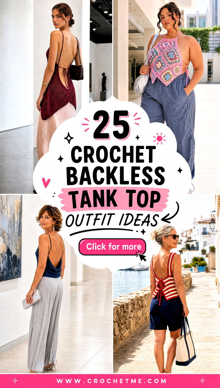 25 crochet backless tank top outfit ideas - 25 crochet backless tank top outfit ideas