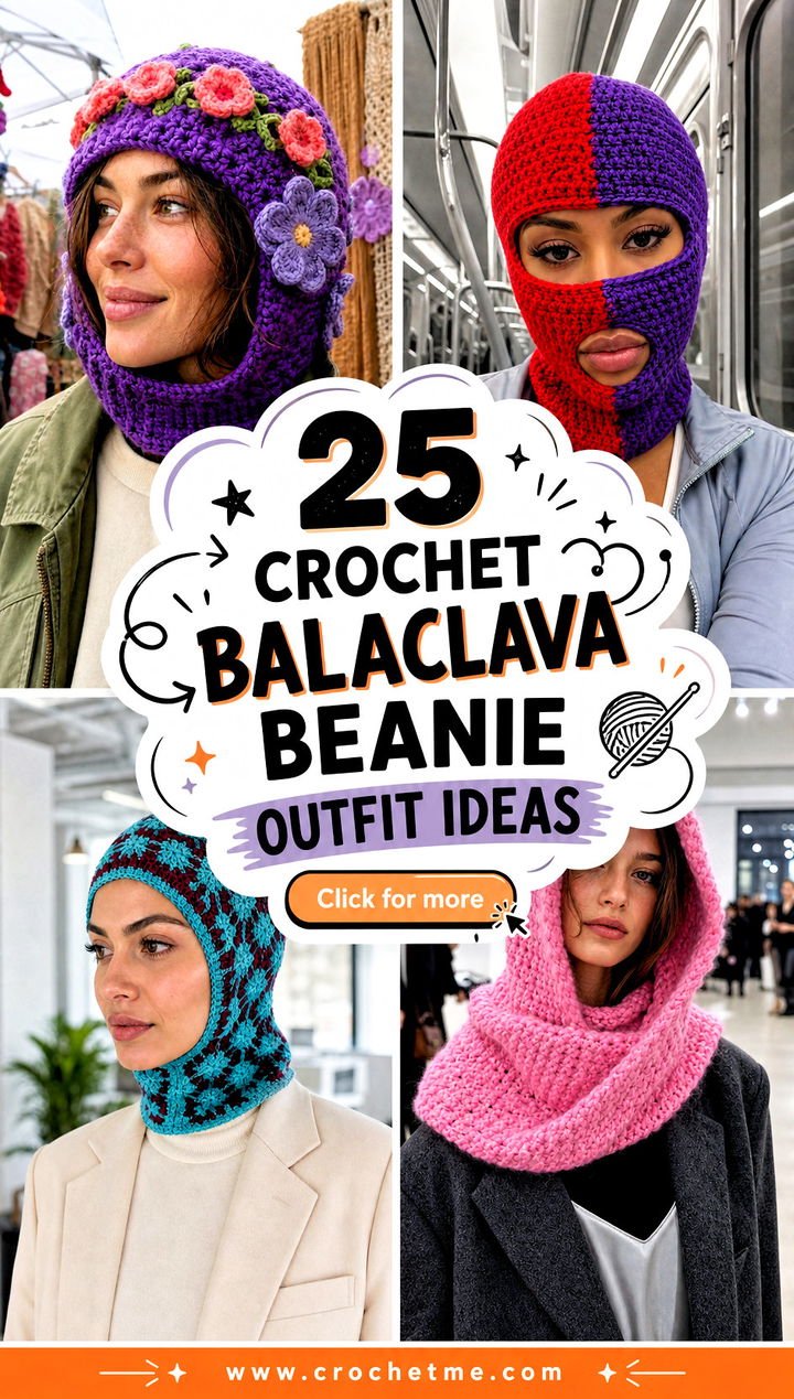 25 crochet balaclava beanie outfit ideas - 25 crochet balaclava beanie outfit ideas