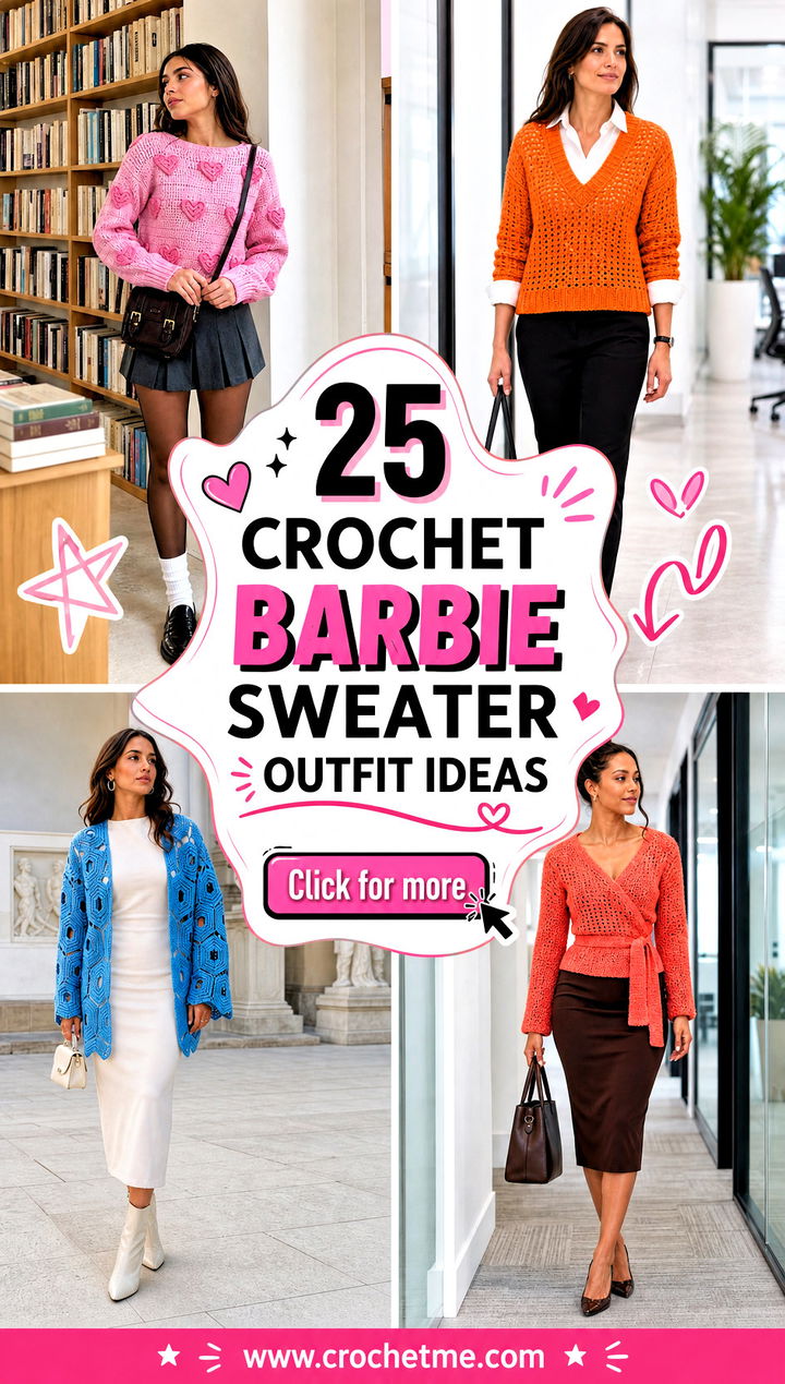 25 crochet barbie sweater outfit ideas - 25 crochet barbie sweater outfit ideas