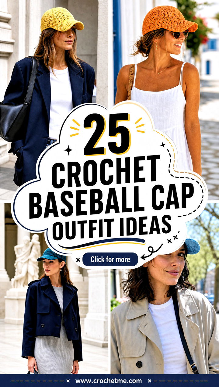 25 crochet baseball cap outfit ideas - 25 crochet baseball cap outfit ideas