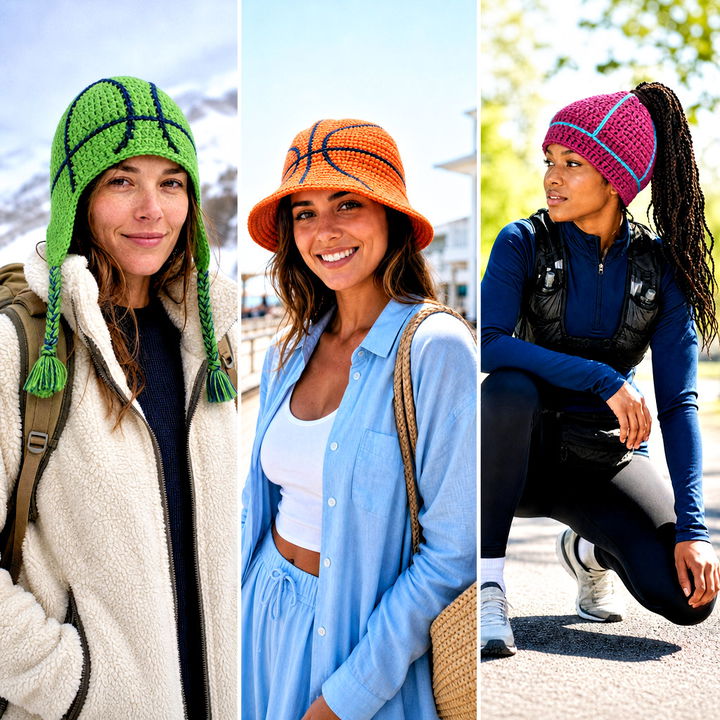 25 Crochet Basketball Hat Outfit Ideas for Sporty Street Style