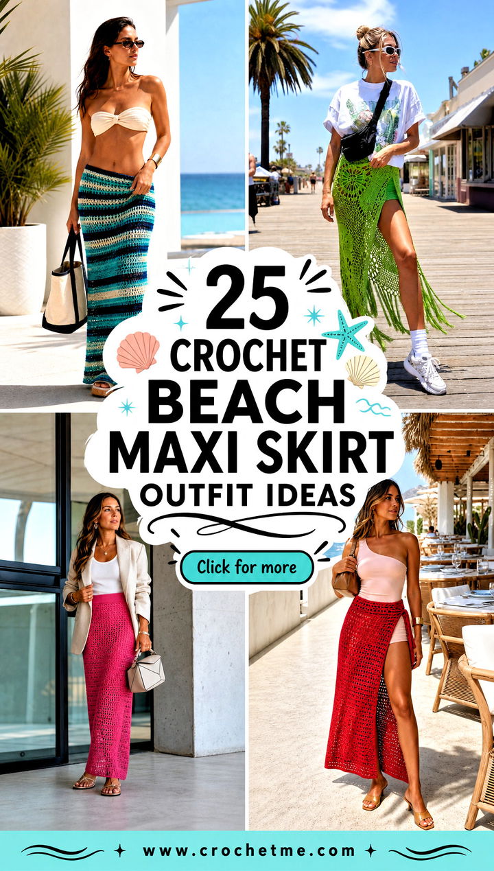 25 crochet beach maxi skirt outfit ideas - 25 crochet beach maxi skirt outfit ideas