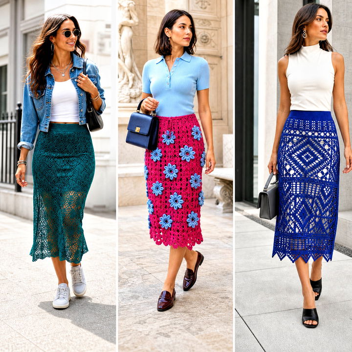 25 Crochet Boho Skirt Outfit Ideas for Breezy Festival Style