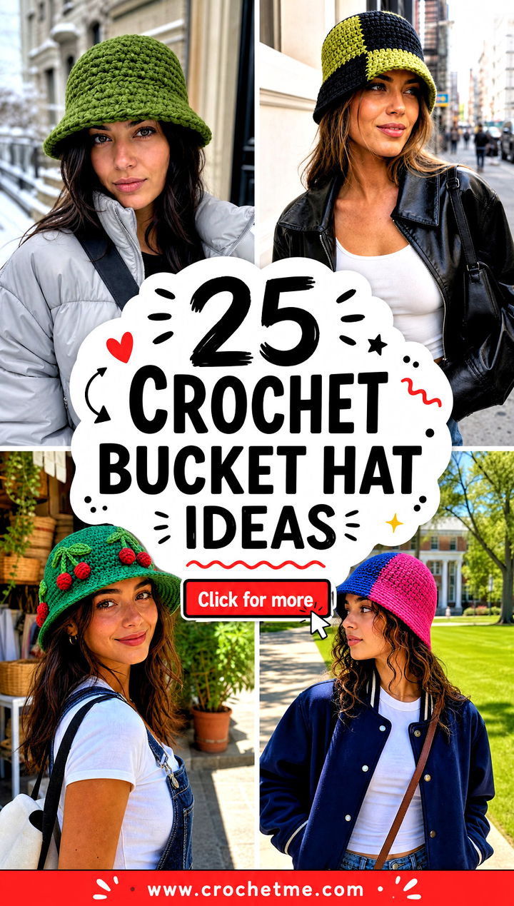25 crochet bucket hat ideas - 25 crochet bucket hat ideas