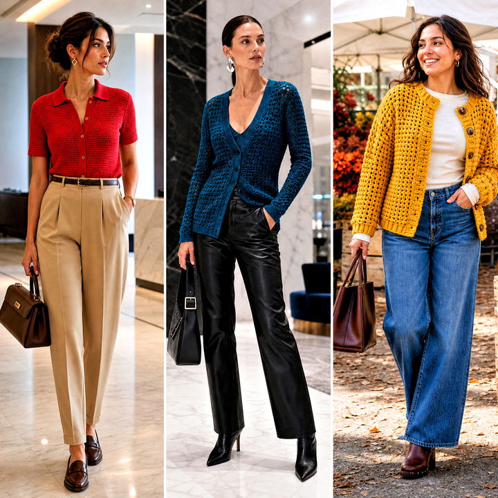 25 Crochet Button Down Cardigan Outfit Ideas for Chic Fall Style