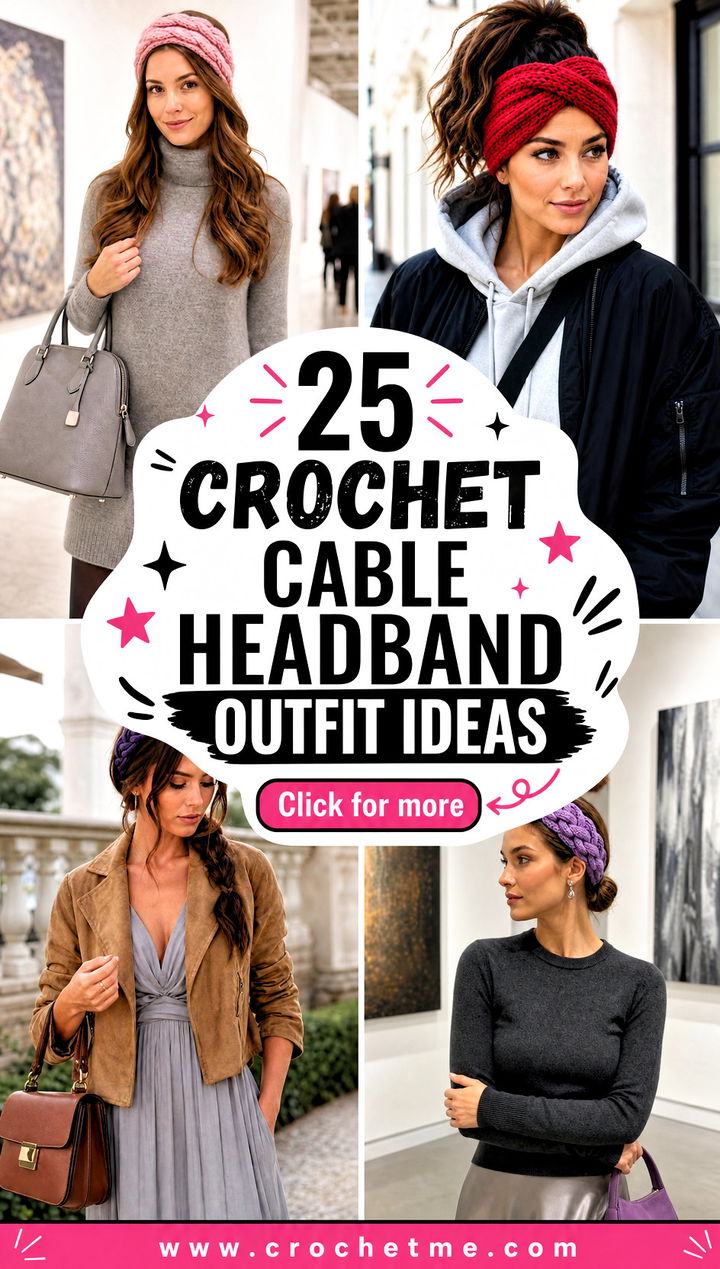 25 crochet cable headband outfit ideas - 25 crochet cable headband outfit ideas