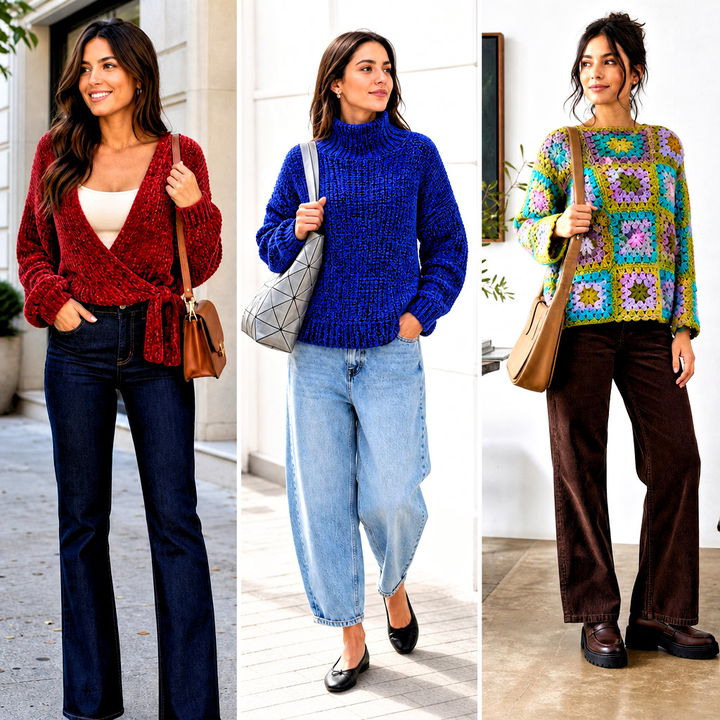 25 Crochet Chenille Sweater Outfit Ideas for Cozy Winter Looks
