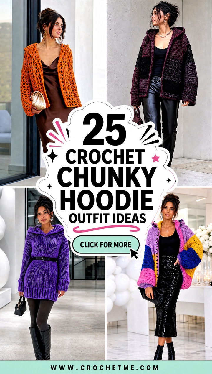 25 crochet chunky hoodie outfit ideas - 25 crochet chunky hoodie outfit ideas