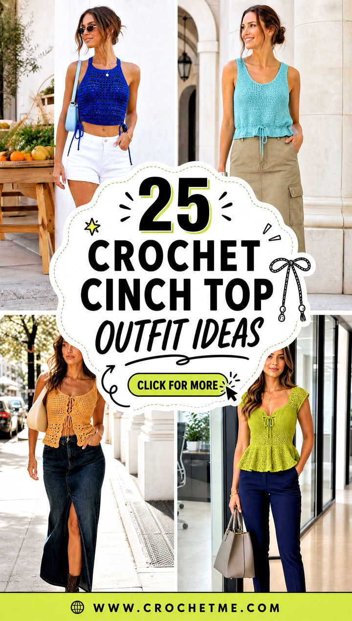 25 crochet cinch top outfit ideas - 25 crochet cinch top outfit ideas