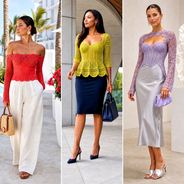 25 Crochet Corset Top With Sleeves Outfit Ideas for Bold Style