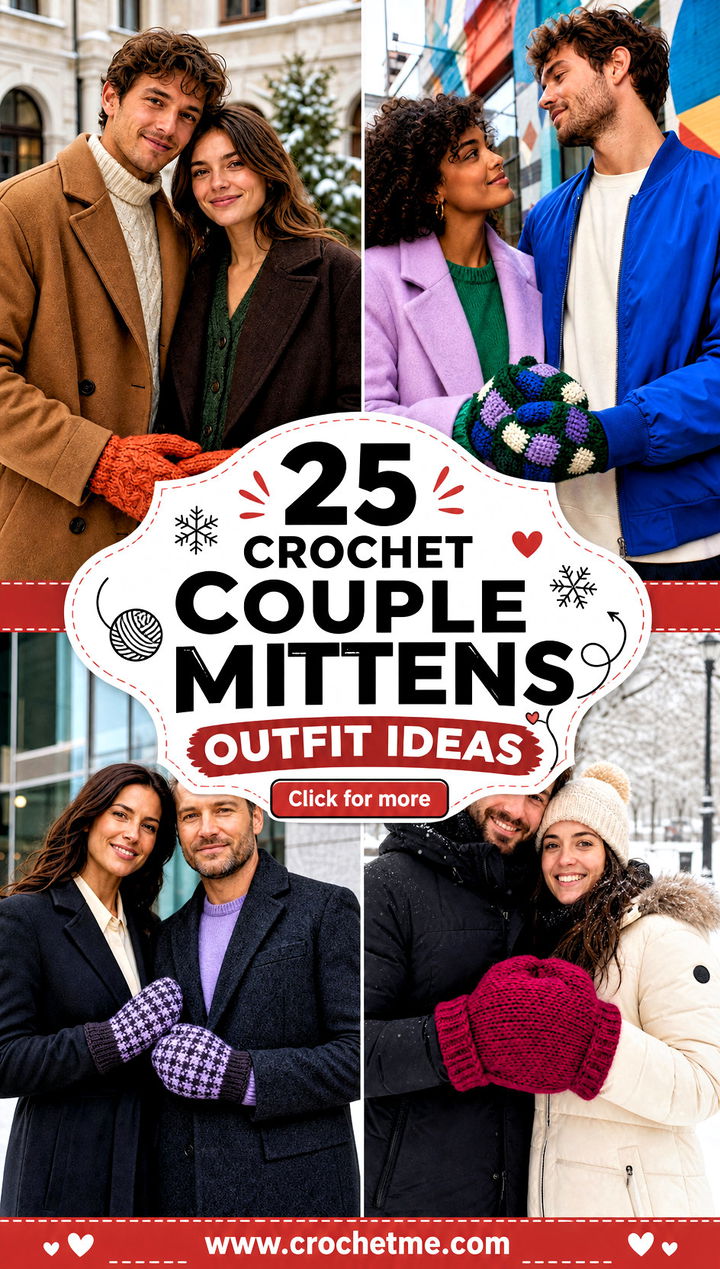 25 crochet couple mittens outfit ideas - 25 crochet couple mittens outfit ideas