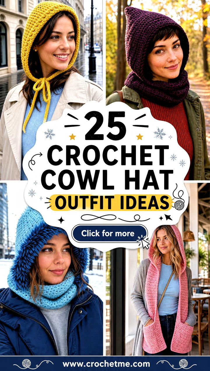 25 crochet cowl hat outfit ideas - 25 crochet cowl hat outfit ideas
