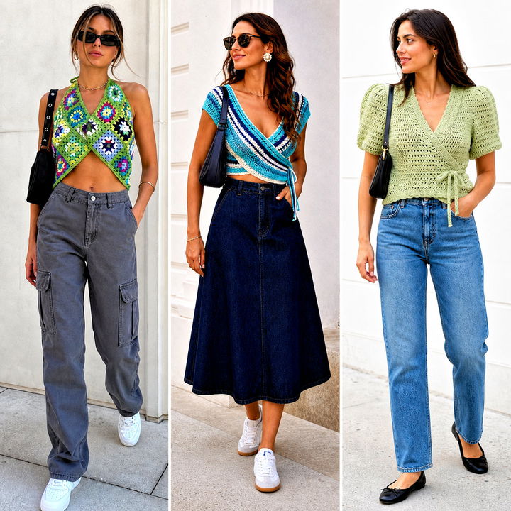 25 crochet cross over top outfit ideas
