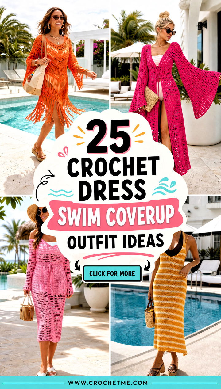25 crochet dress swim coverup outfit ideas - 25 crochet dress swim coverup outfit ideas