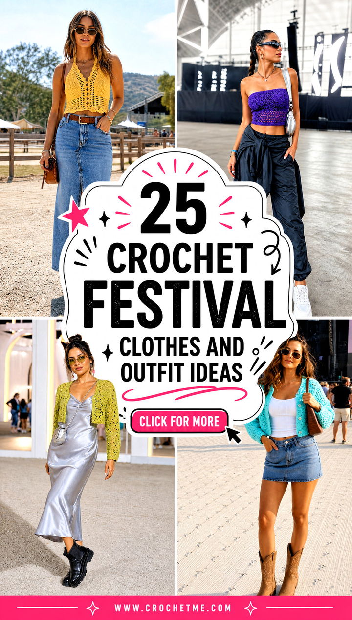 25 crochet festival clothes and outfit ideas - 25 crochet festival clothes and outfit ideas