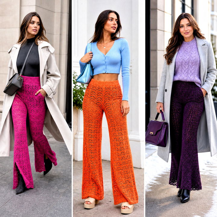 25 Crochet Flair Pants Outfit Ideas for Bold Festival Style
