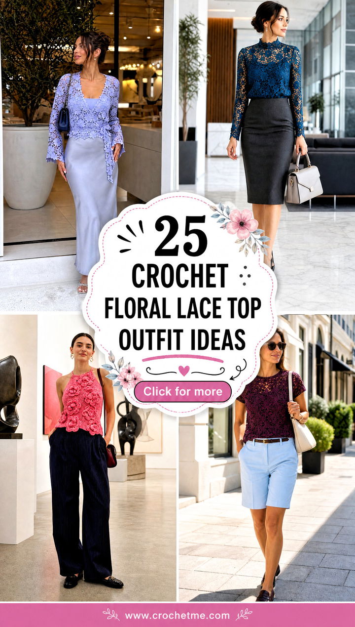 25 crochet floral lace top outfit ideas - 25 crochet floral lace top outfit ideas