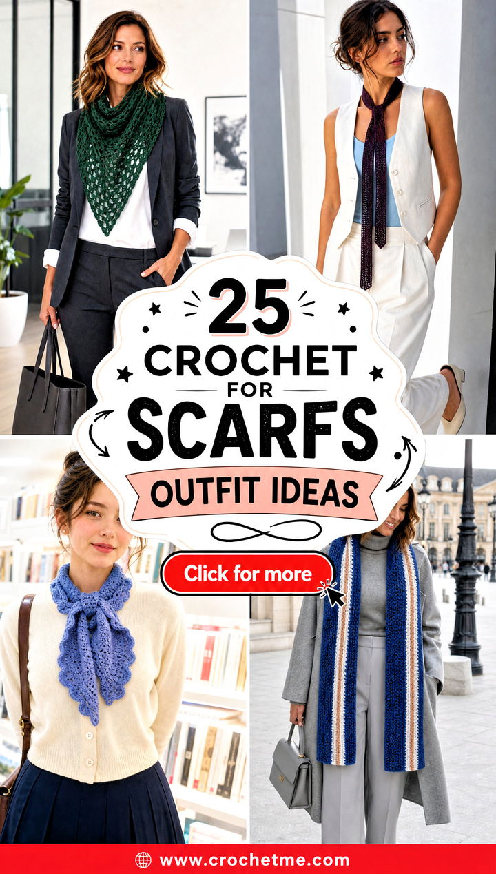 25 crochet for scarfs outfit ideas - 25 crochet for scarfs outfit ideas