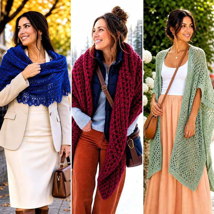 25 Crochet for Shawls Outfit Ideas for Cozy Everyday Layers