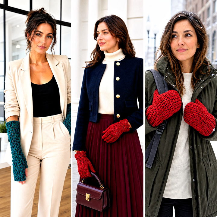 25 Crochet Glove Outfit Ideas for Effortless Winter Style