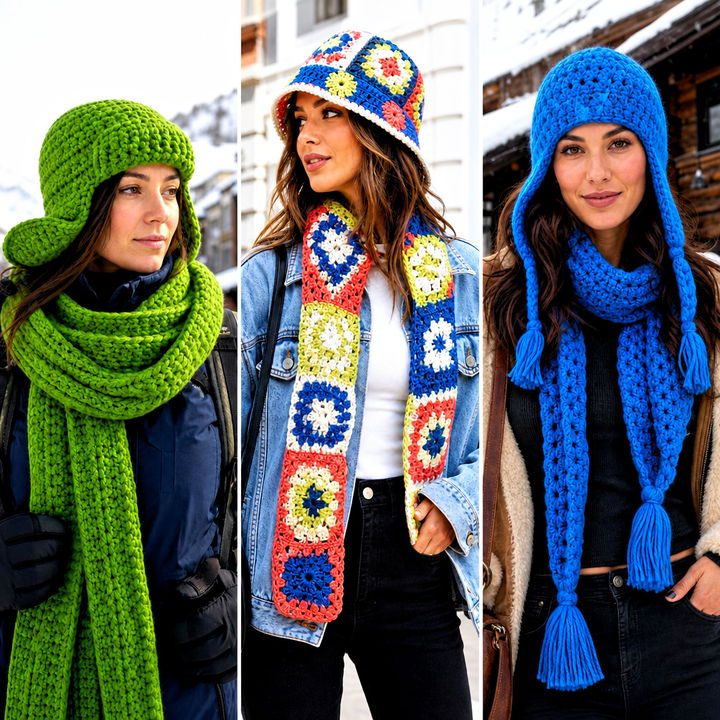 25 Crochet Hat Scarf Outfit Ideas: Cozy Layered Looks for Winter