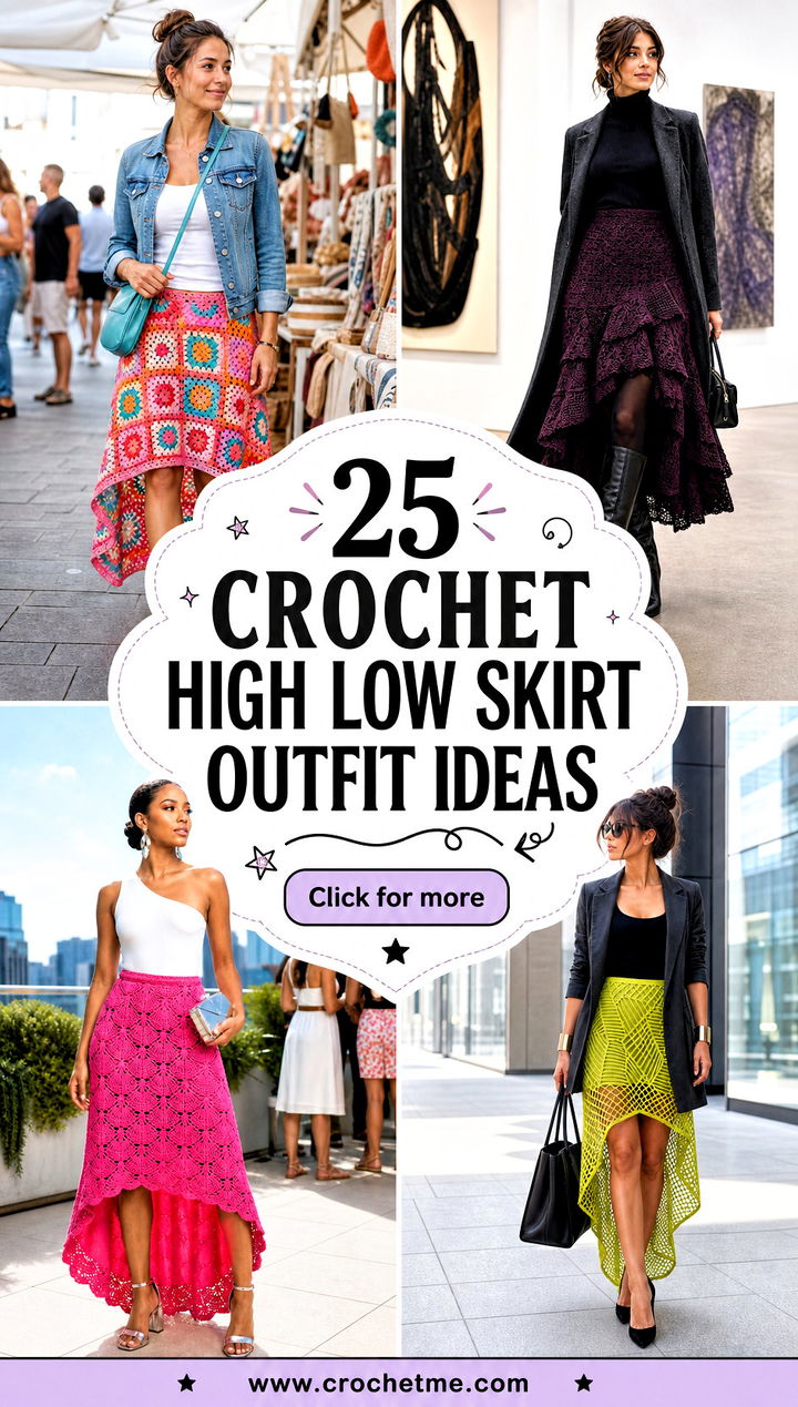 25 crochet high low skirt outfit ideas - 25 crochet high low skirt outfit ideas