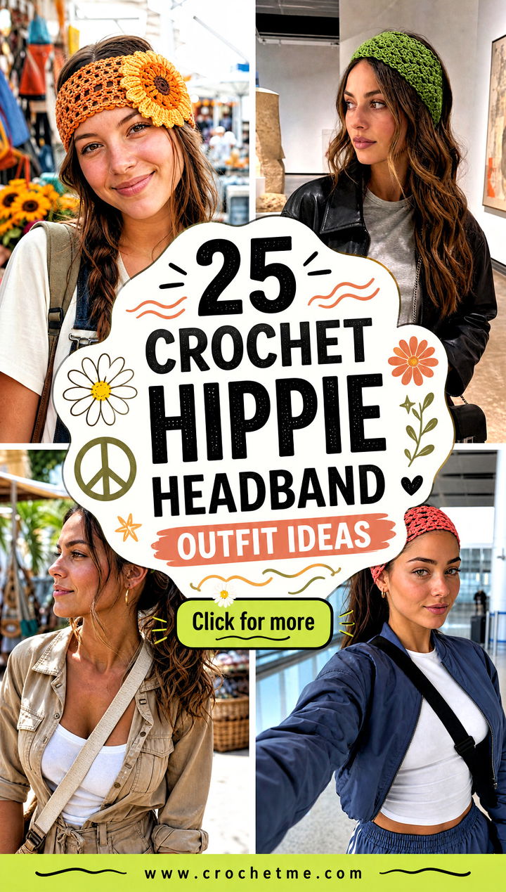 25 crochet hippie headband outfit ideas - 25 crochet hippie headband outfit ideas