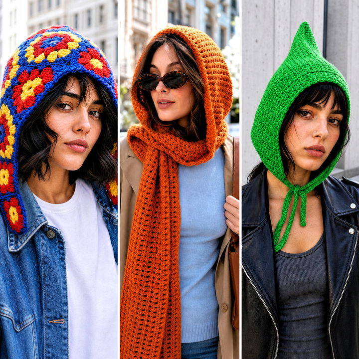 25 Crochet Hood Hat Outfit Ideas for Cozy Cold-Weather Style