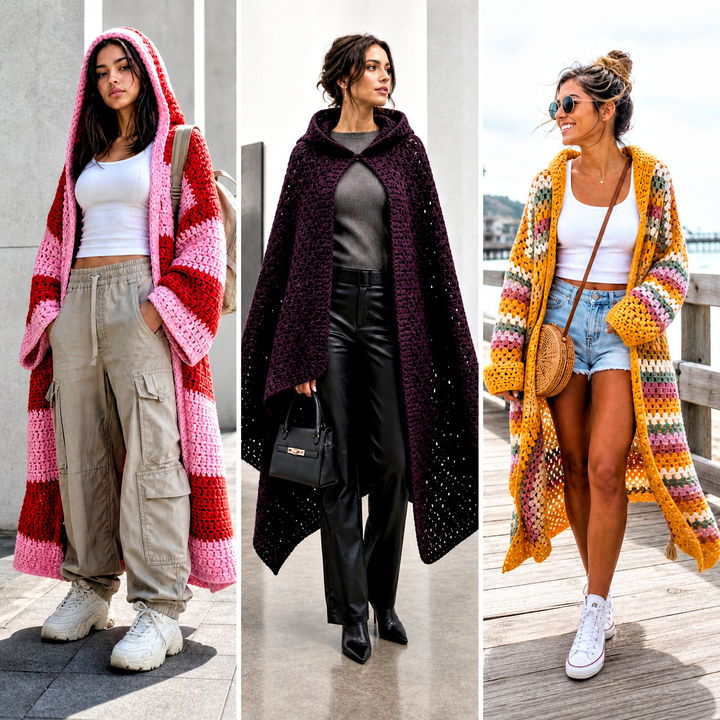 25 Crochet Hoodie Blanket Outfit Ideas for Cozy Nights In