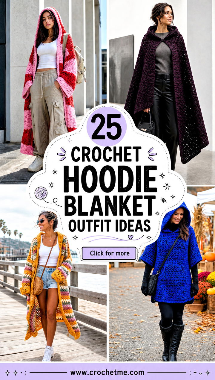 25 crochet hoodie blanket outfit ideas - 25 crochet hoodie blanket outfit ideas