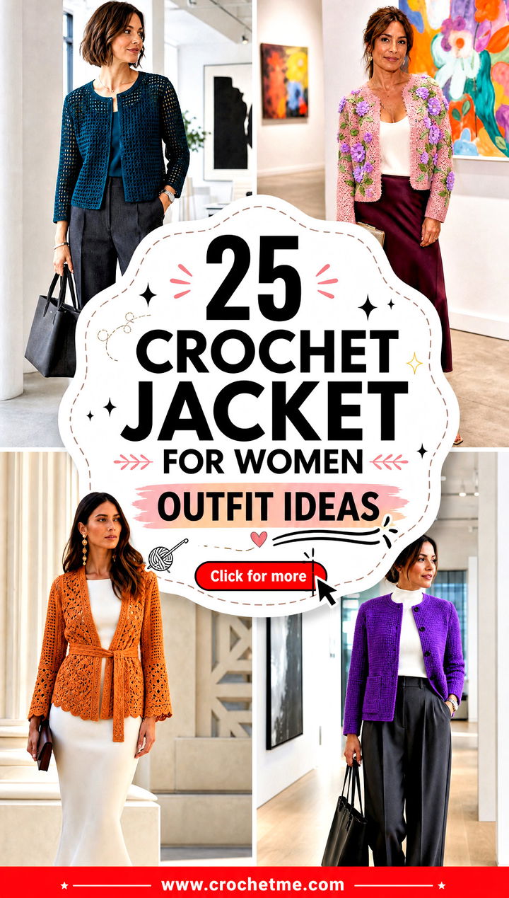 25 crochet jacket for women outfit ideas - 25 crochet jacket for women outfit ideas