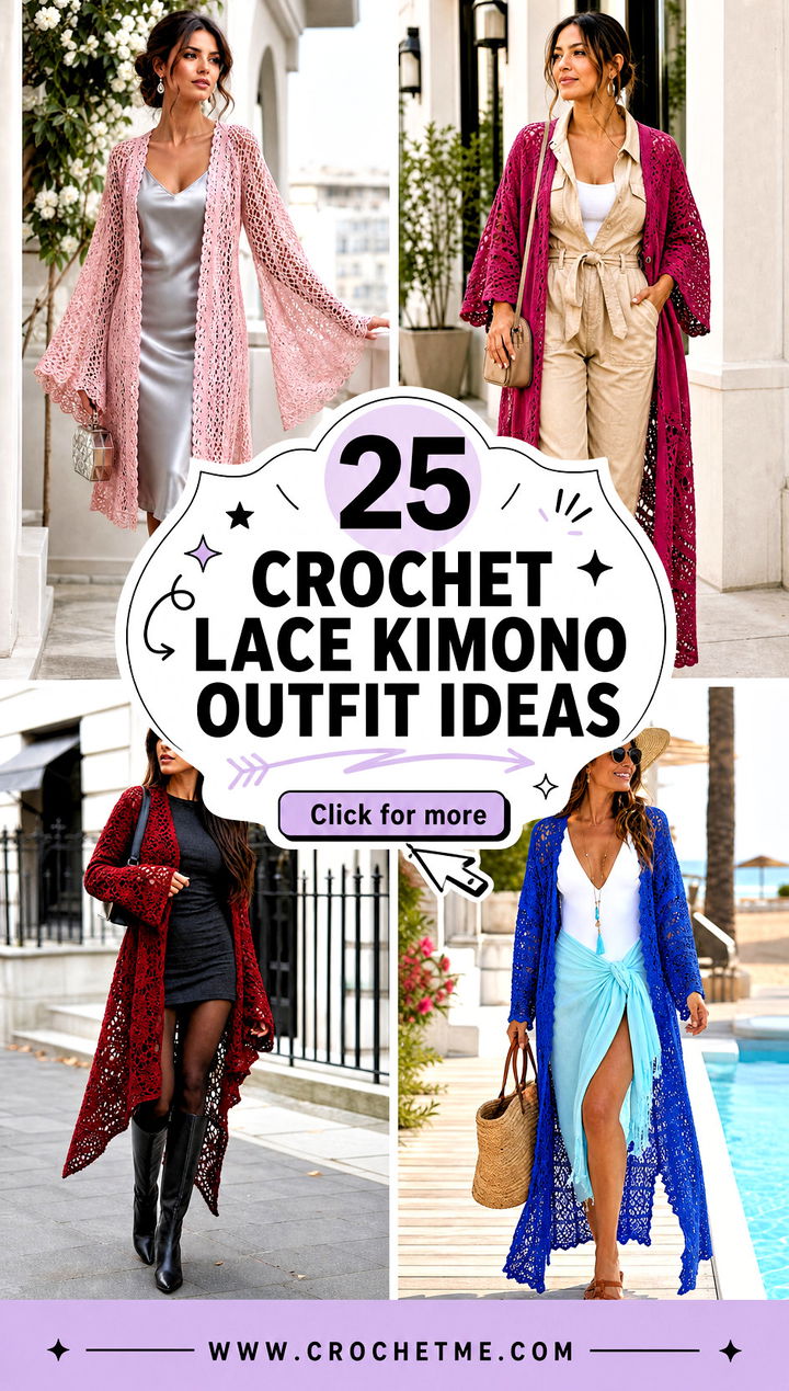 25 crochet lace kimono outfit ideas - 25 crochet lace kimono outfit ideas