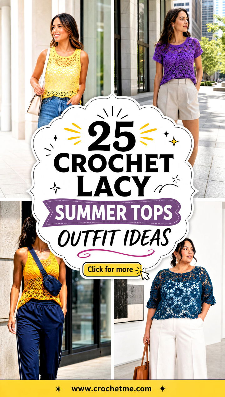 25 crochet lacy summer tops outfit ideas - 25 crochet lacy summer tops outfit ideas