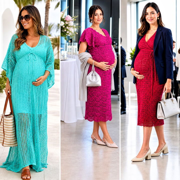 25 Crochet Maternity Dress Outfit Ideas for Elegant Mom Style