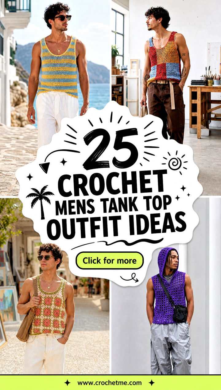 25 crochet mens tank top outfit ideas - 25 crochet mens tank top outfit ideas