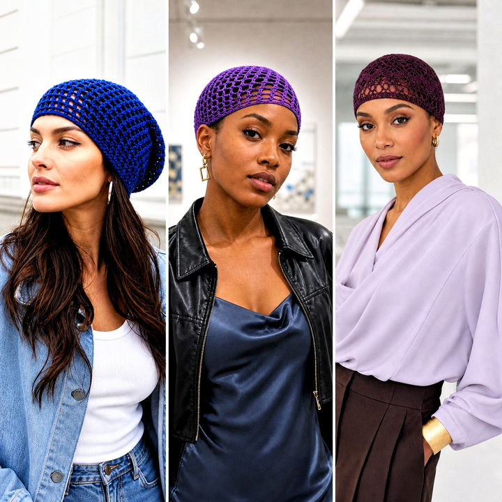 25 Crochet Mesh Beanie Outfit Ideas for Cool Street Style