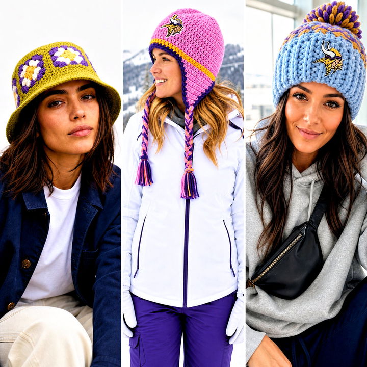 25 Crochet Minnesota Vikings Hat Outfit Ideas for Game Day