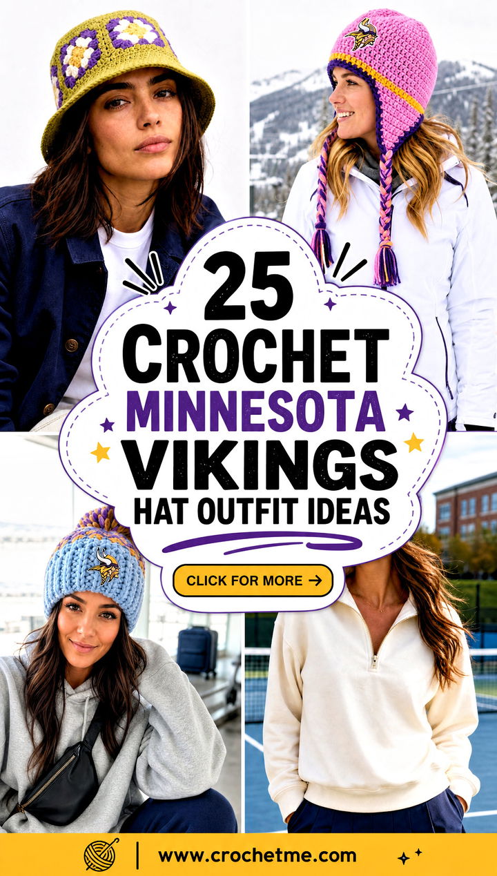 25 crochet minnesota vikings hat outfit ideas - 25 crochet minnesota vikings hat outfit ideas