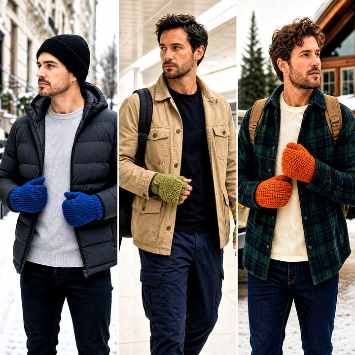25 Crochet Mittens for Men Outfit Ideas for Winter Style