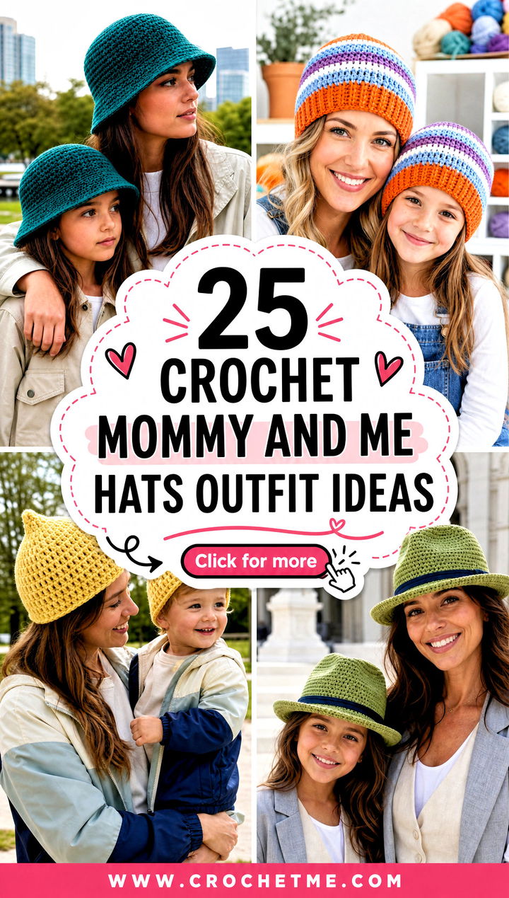 25 crochet mommy and me hats outfit ideas - 25 crochet mommy and me hats outfit ideas