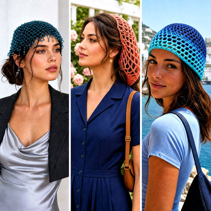 25 Crochet Net Hat Outfit Ideas for Breezy Summer Looks