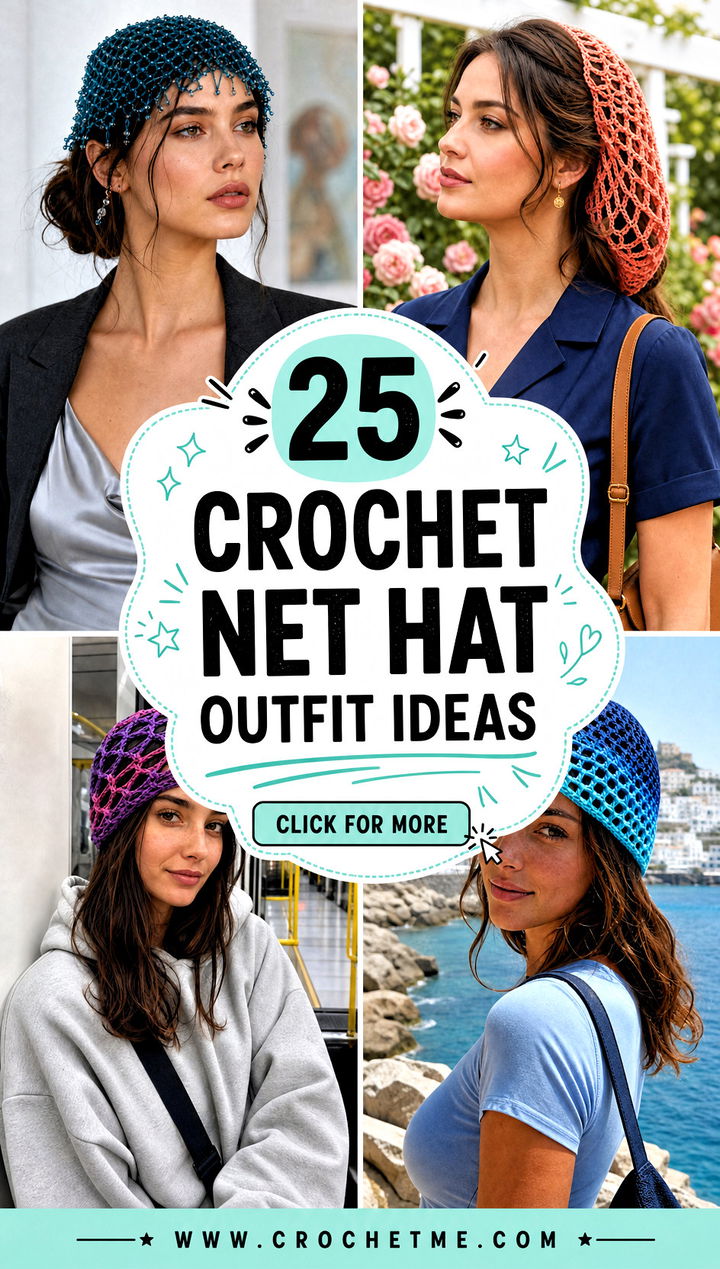 25 crochet net hat outfit ideas - 25 crochet net hat outfit ideas