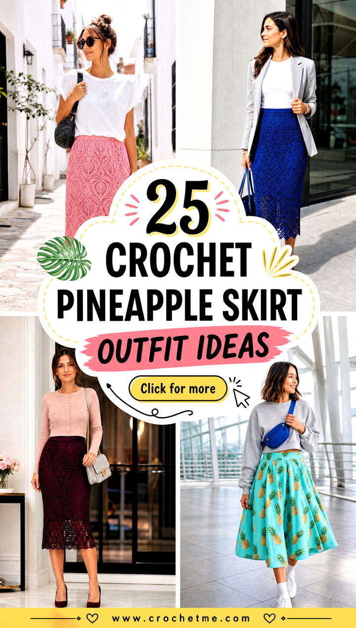 25 crochet pineapple skirt outfit ideas - 25 crochet pineapple skirt outfit ideas