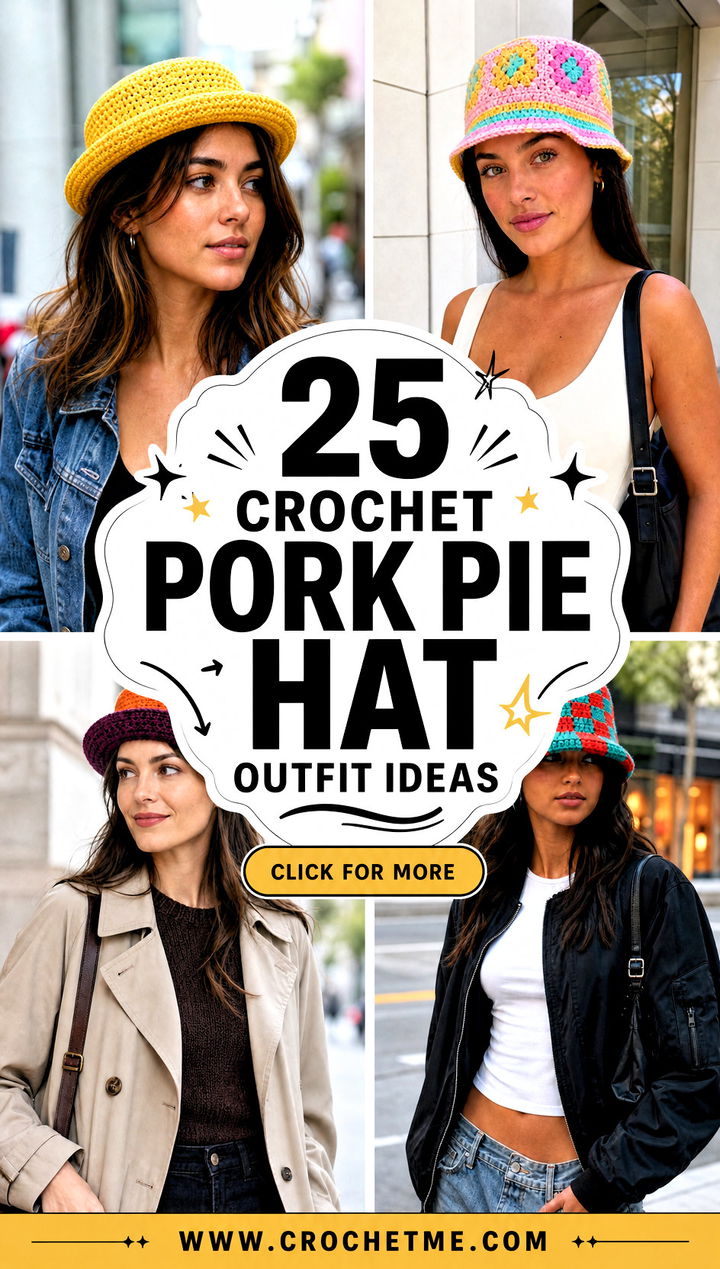 25 crochet pork pie hat outfit ideas - 25 crochet pork pie hat outfit ideas